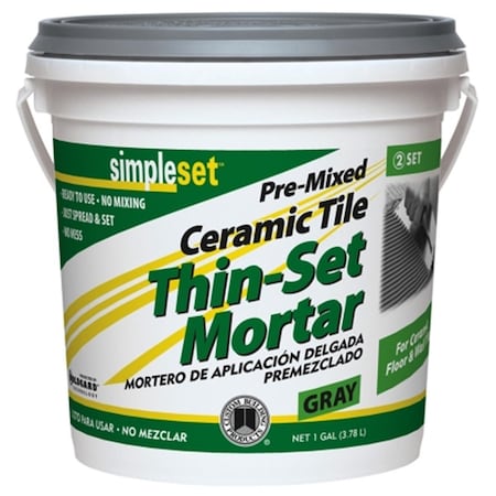 Custom Building Products Custom Building Products 1 Gallon Gray Pre-Mixed Ceramic Tile Thin-Set Mortar  C - Pack of 2 10186772219